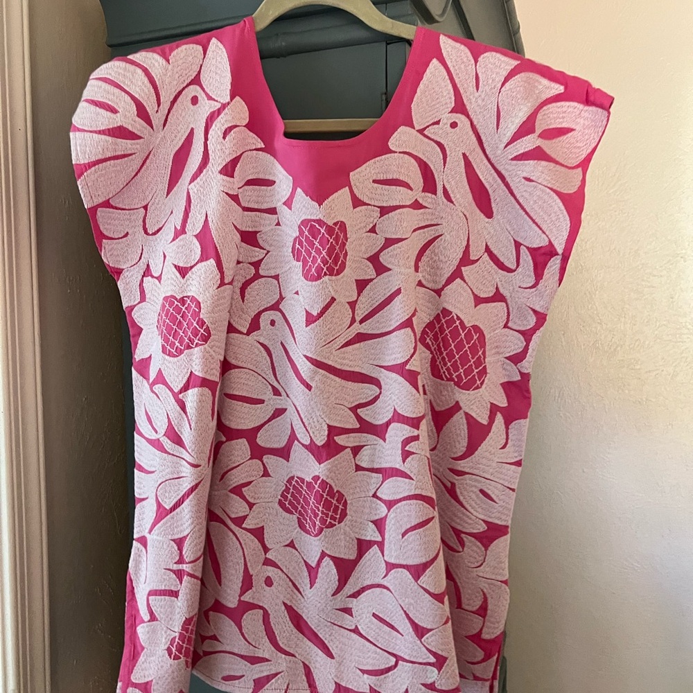 J.Marie Pink and White Floral Blouse